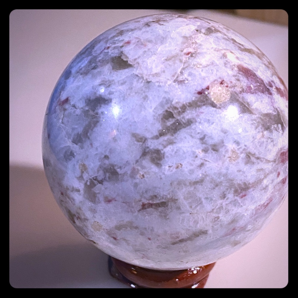 Amazing Pink tourmaline sphere